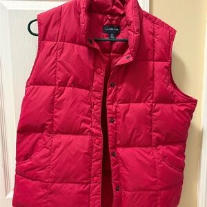 Lands' End Vibrant Red Quilted Vest